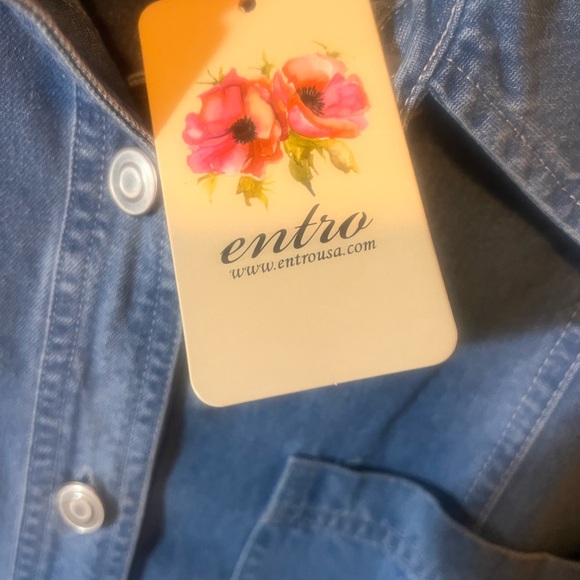 Entro Blue Long Sleeve Denim Dress - Picture 3 of 3